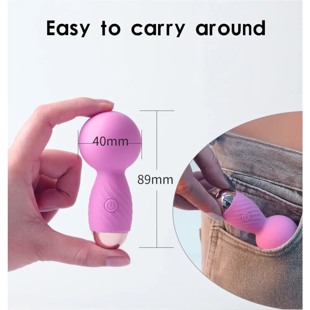 16 Speed Mini Av Wand Vibrator For Women Clit & Anal