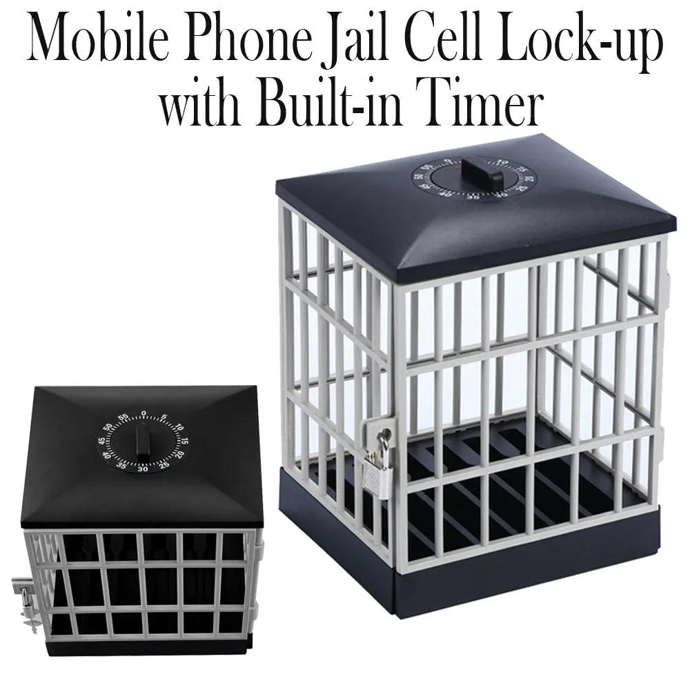 Vibe Geeks Mobile Phone Jail Cell Lock - up with Built