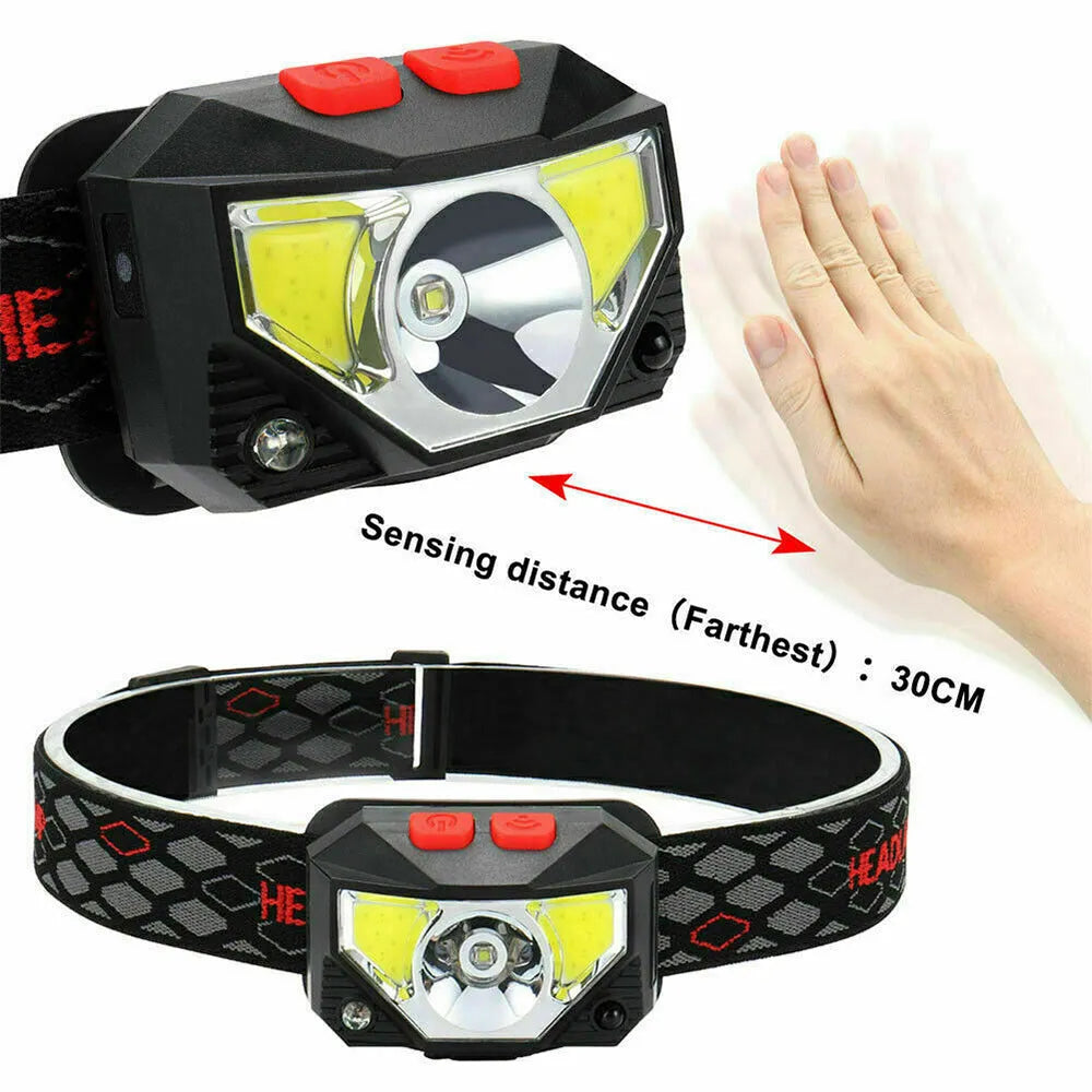 Vibe Geeks Bright Waterproof USB Rechargeable LED Head Lamp