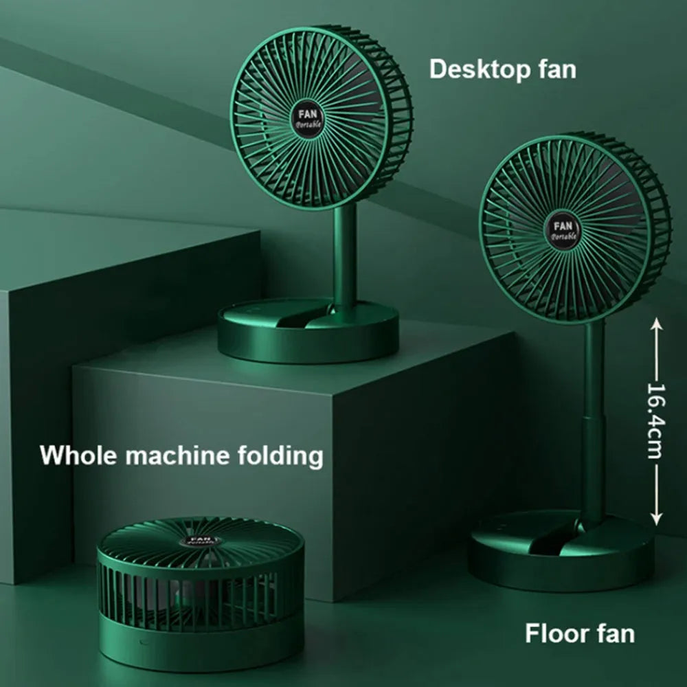 Vibe Geeks Mini Foldable USB Rechargeable Desk Fan Portable