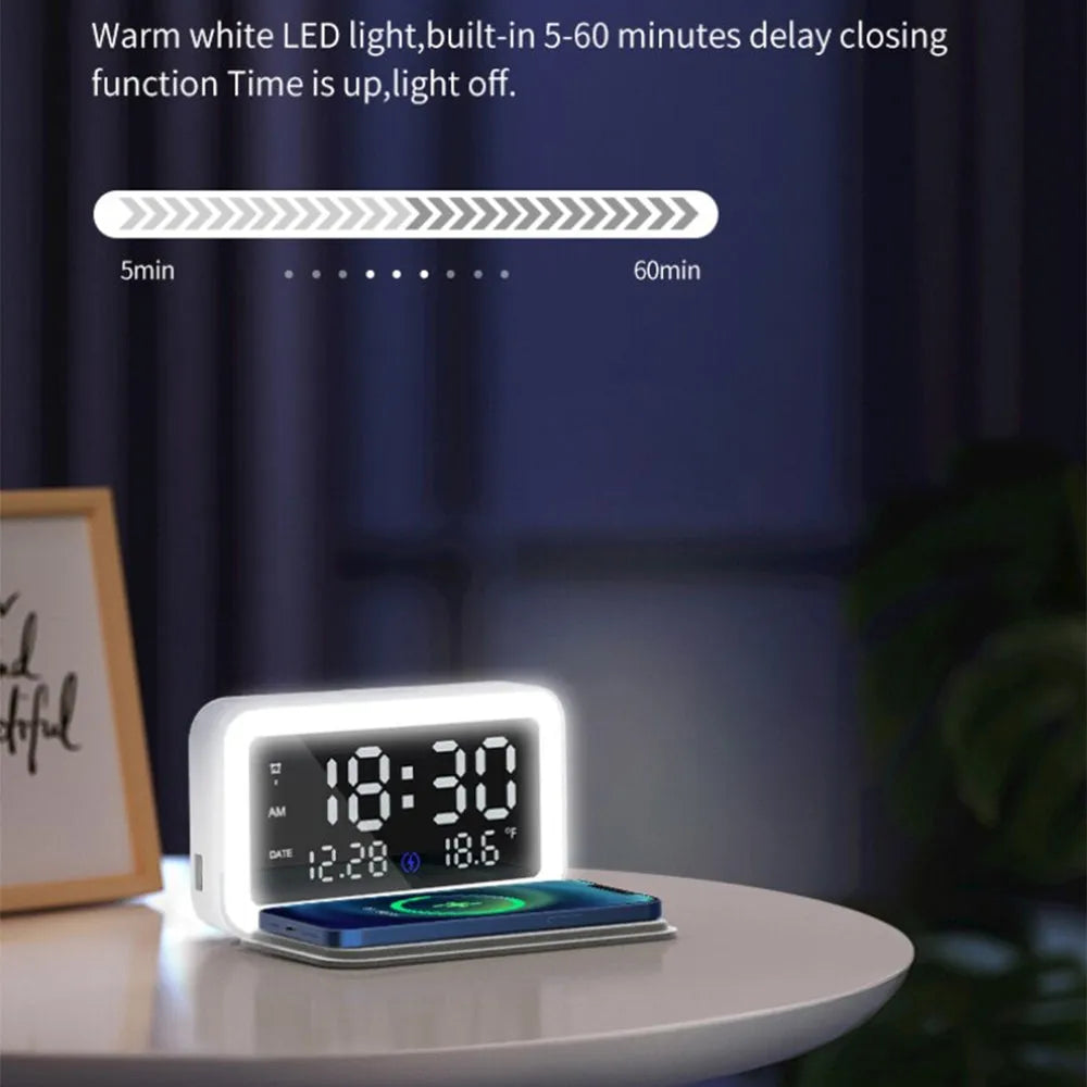 Vibe Geeks LED Digital Alarm Clock and Wireless Phone