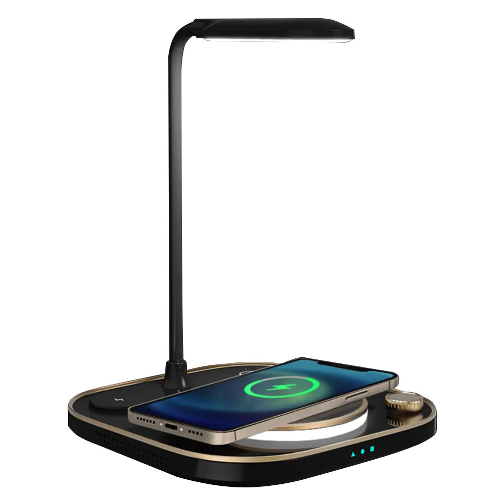 Vibe Geeks 4 in 1 Wireless Charger and Desk Lamp Light-