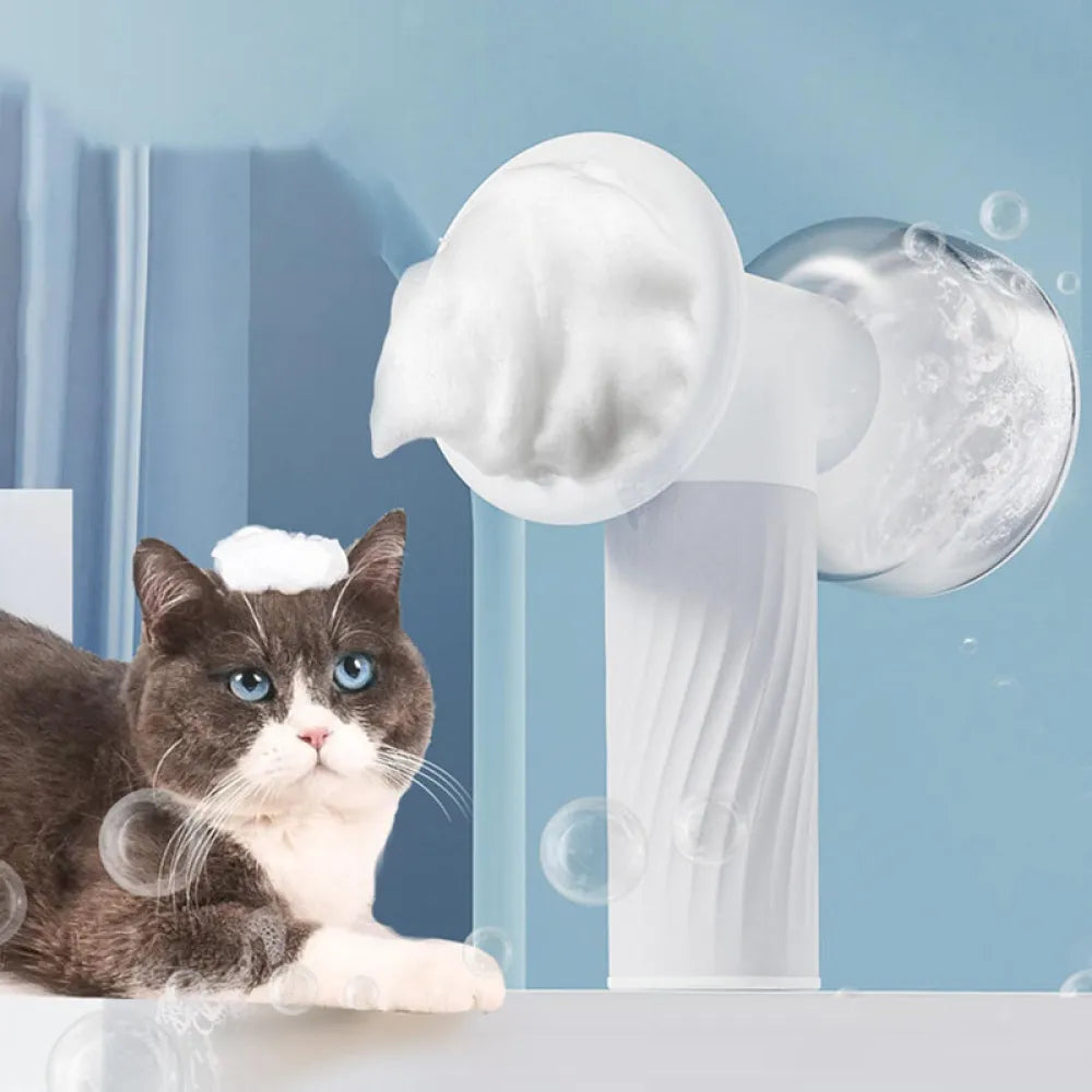 Vibe Geeks Automatic Foaming Pet Shampoo Dispenser Scrubber