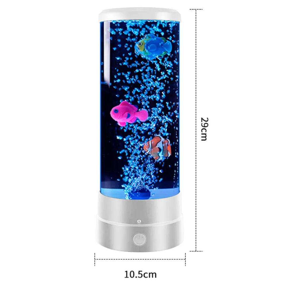 Vibe Geeks Fantasy Fish LED Remote Controlled Lava Lamp USB