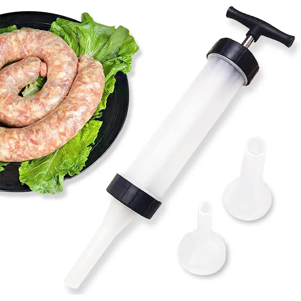 Vibe Geeks Heavy - Duty Manual Sausage Stuffer with 3