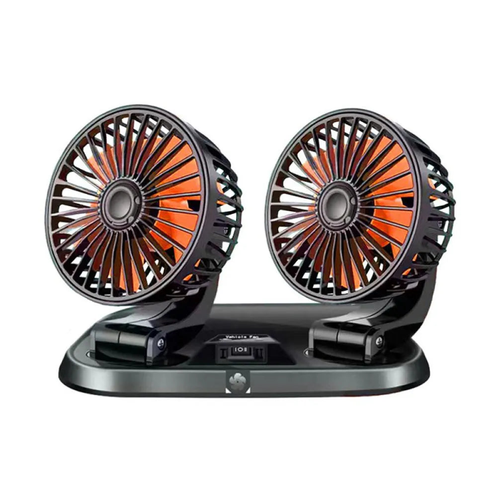 Vibe Geeks Speed Adjustable Portable Dual Head Car Cooling