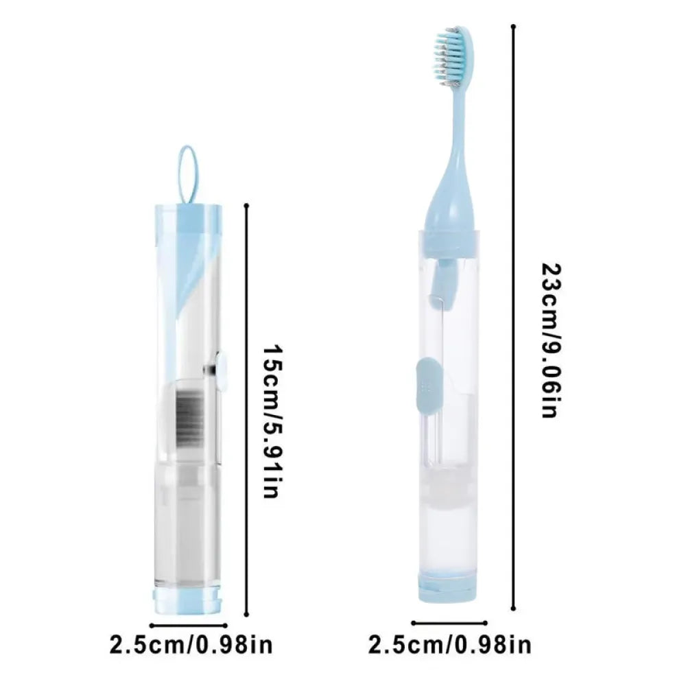 Vibe Geeks Soft Bristles Portable Travel Toothbrush