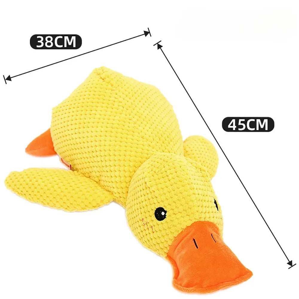 Vibe Geeks Cute Plush Duck Squeaky Dog Toy with Soft Squeake