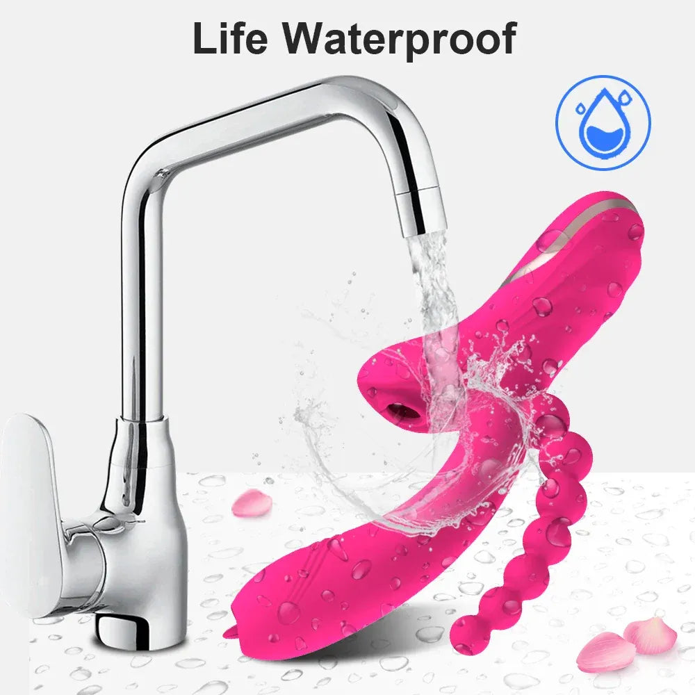 3 In 1 Clit Sucking Vibrator for Women G Spot Vagina Anal
