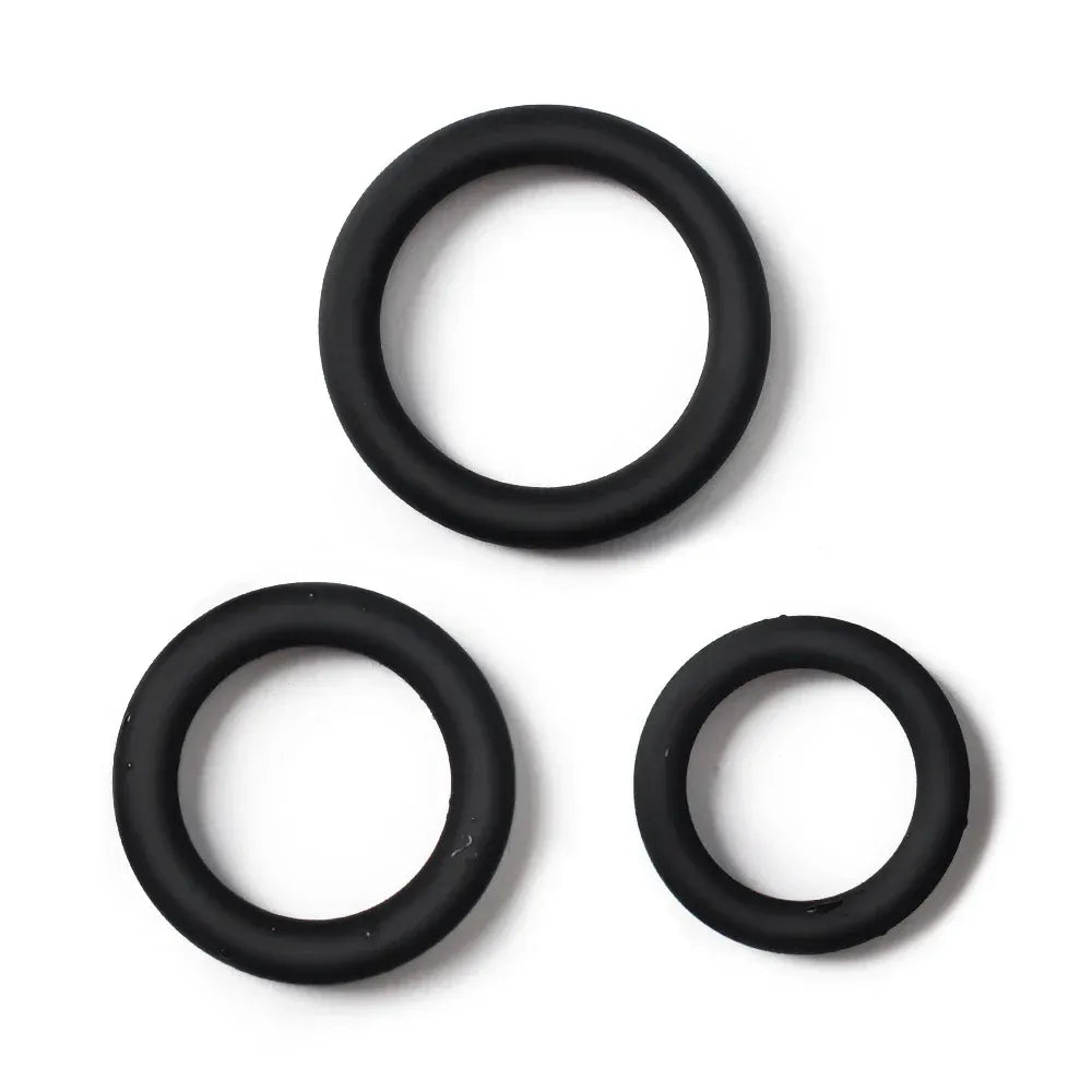 3Pc Delay Cock Ring Set For Men