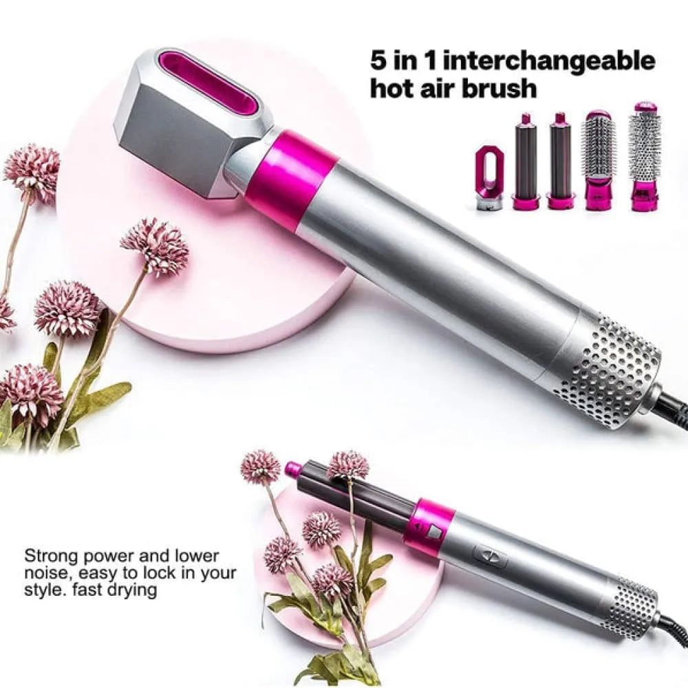 Vibe Geeks 5 - in - 1 Hot Air Brush Hair Volumizer