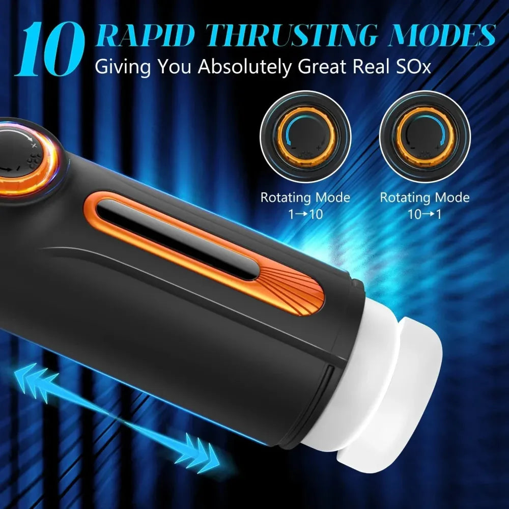 6 In 1 Automatic Telescopic Sucking Man Vibrator Realistic