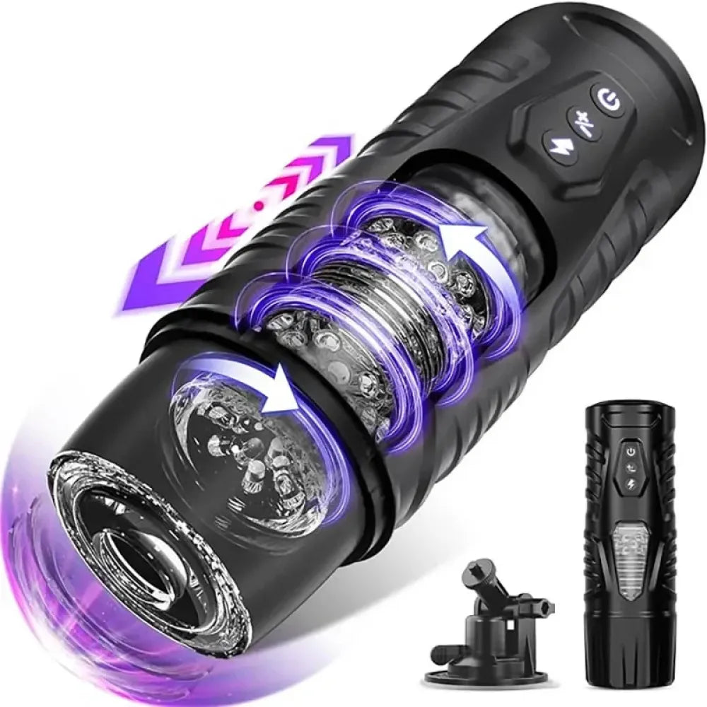 7 Inch Thrusting Rotating Male Masturbator for Electric