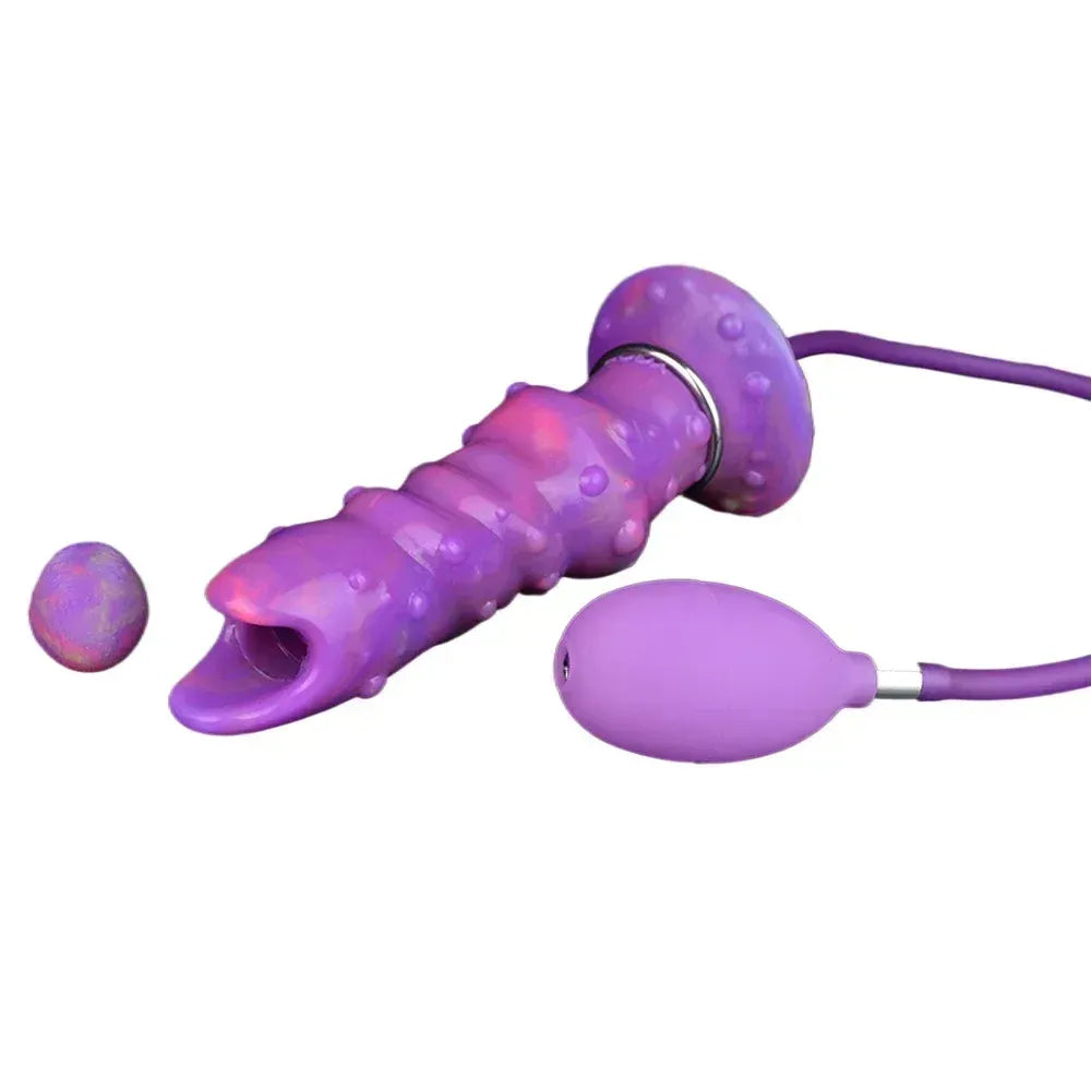 8 Inch Luminous Inflatable Dragon Dildo With 5 Eggs