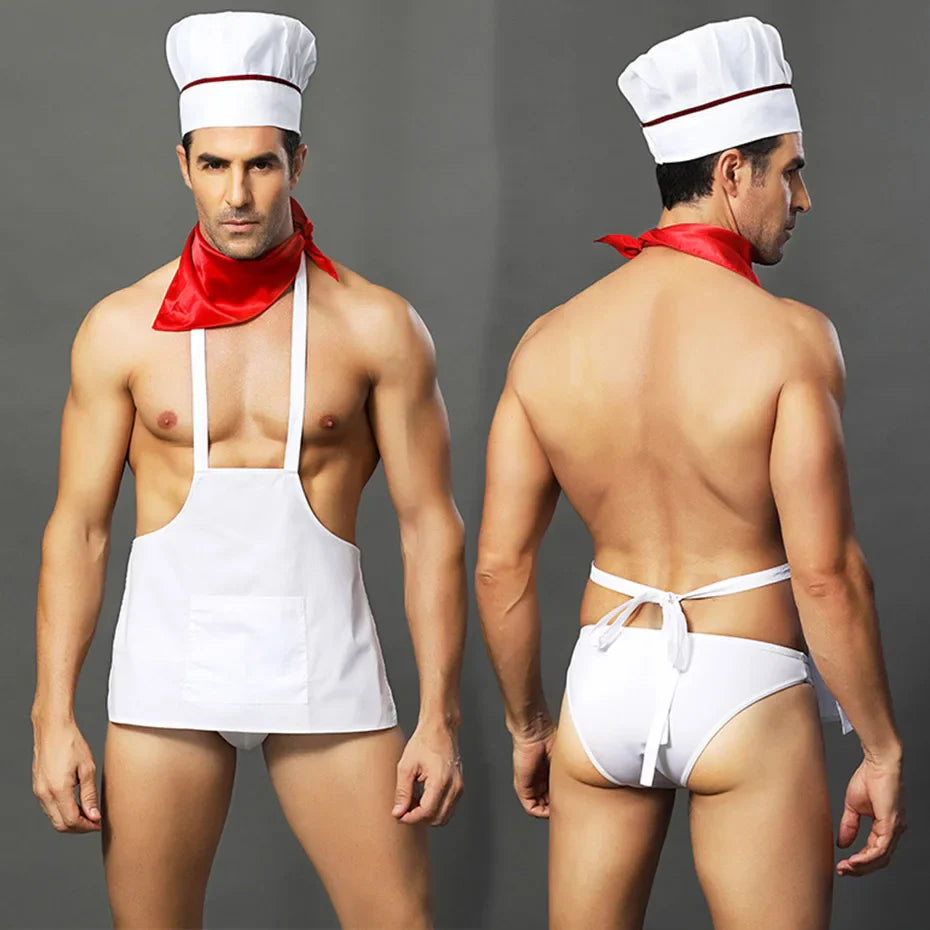 Men Alluring Doctor Uniform Mesh Lingerie Set Role Play