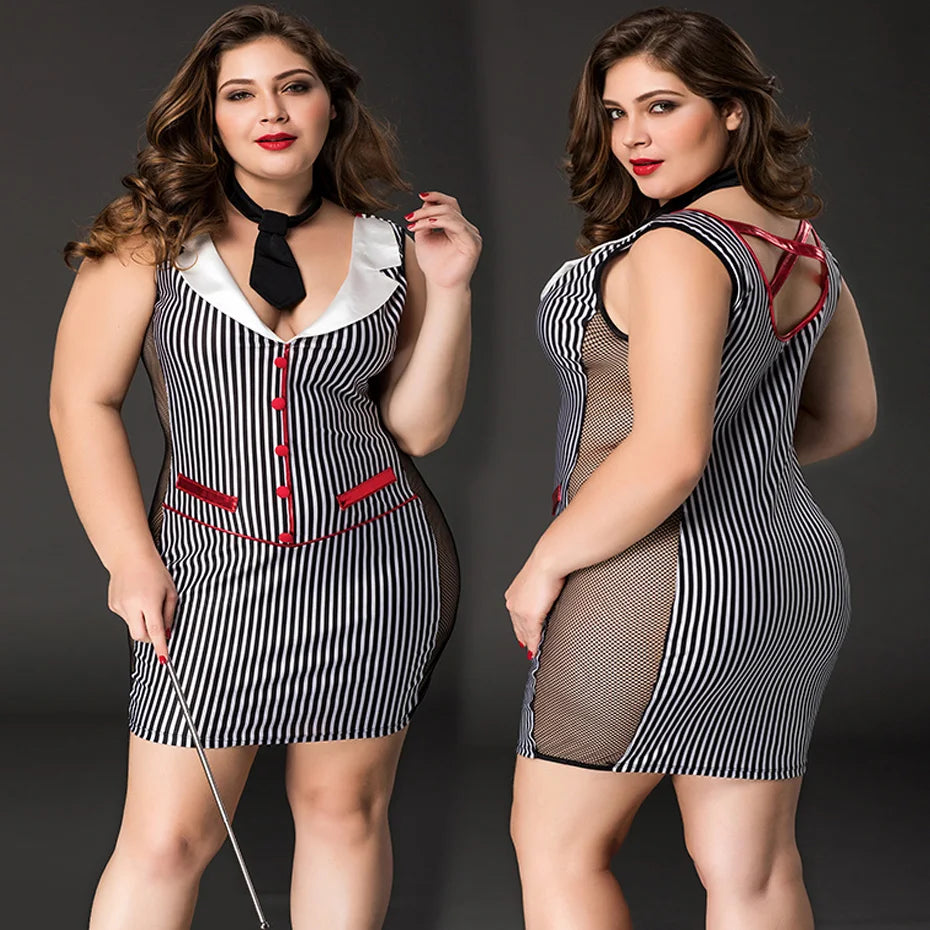 Alluring Seaman Cosplay Lingerie Plus Size Role Play Outfit