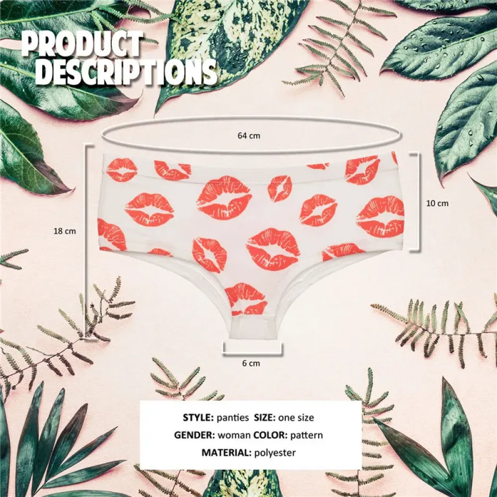 DeanFire Super Soft 3D Panties Sexy Underwear Kiss My Print