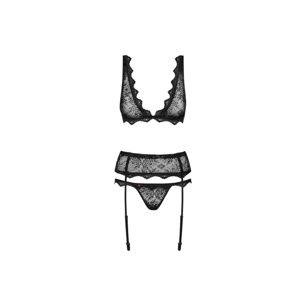 Lace Underwear Set By Obsessive Emperita Black L/Xl