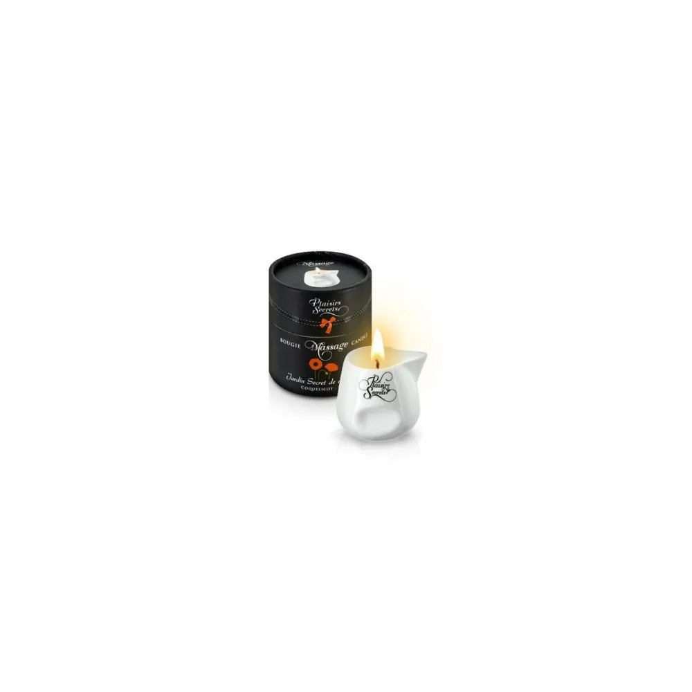 Massage Candle By Plaisirs Secrets Poppy 80 Ml