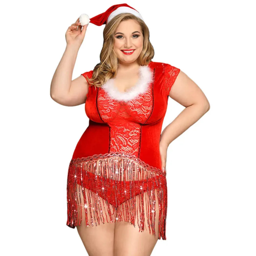 Plus Size Lace Wedding Lingerie Alluring Role Play Outfit