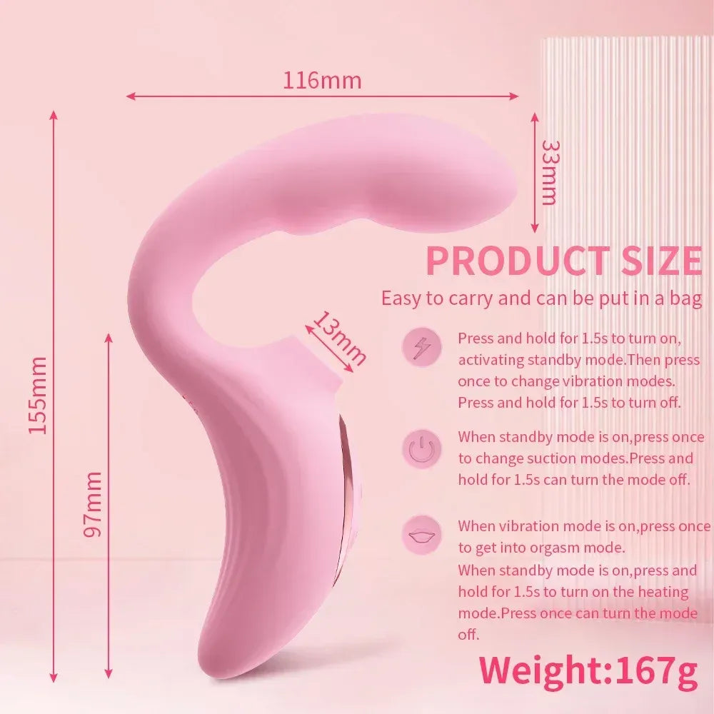 Powerful Dual Stimulation Clit Sucker & G-Spot Vibrator