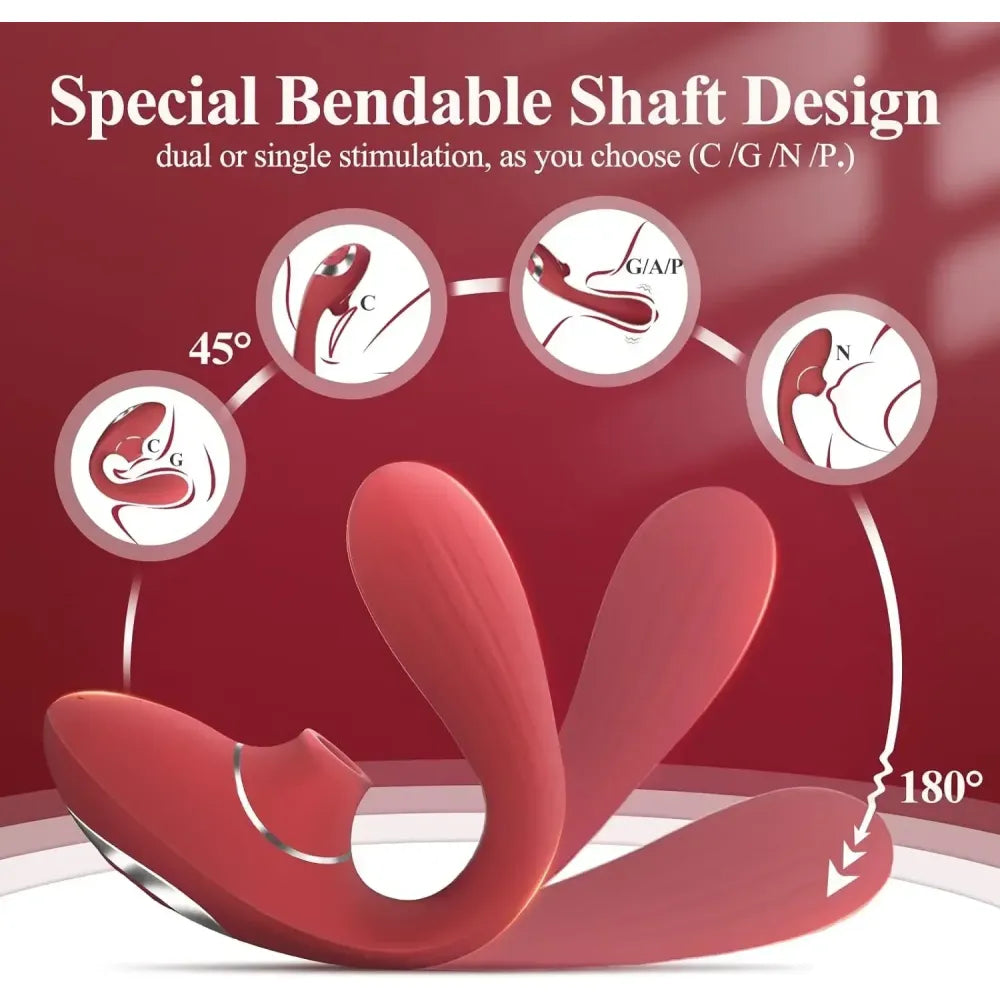 Powerful Dual Stimulation Vibrator Clit Sucker & G-Spot