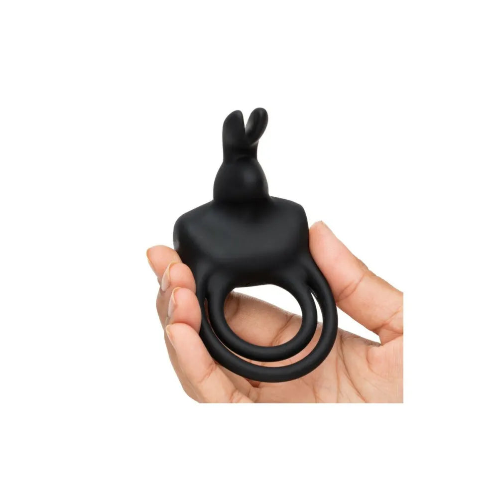 Rabbit Love Vibrating Ring By Happy Rabbit 06500 Black