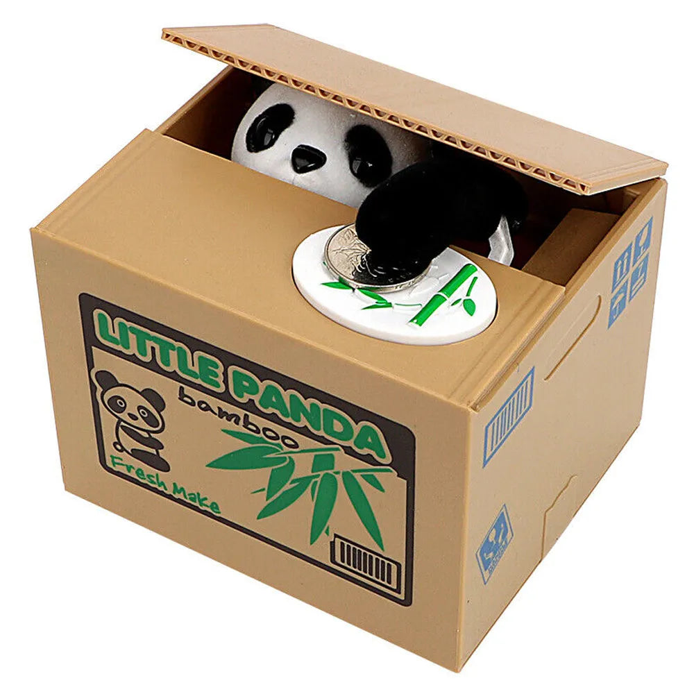 Vibe Geeks Creative Stealing Coins Panda Piggy Bank