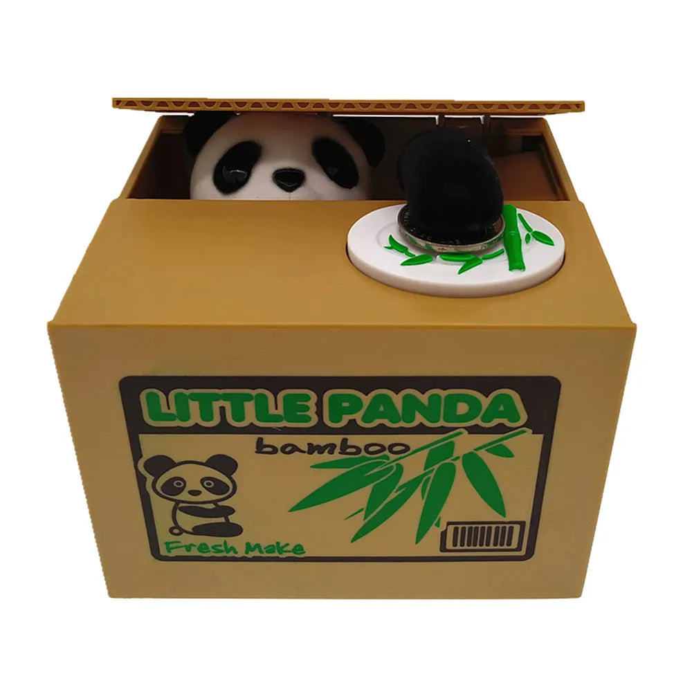 Vibe Geeks Creative Stealing Coins Panda Piggy Bank