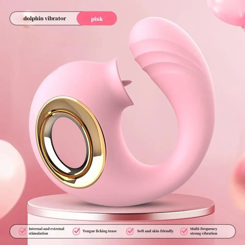 Waterproof Dual Stimulation Vibrator Clit Tonguing & G-Spot