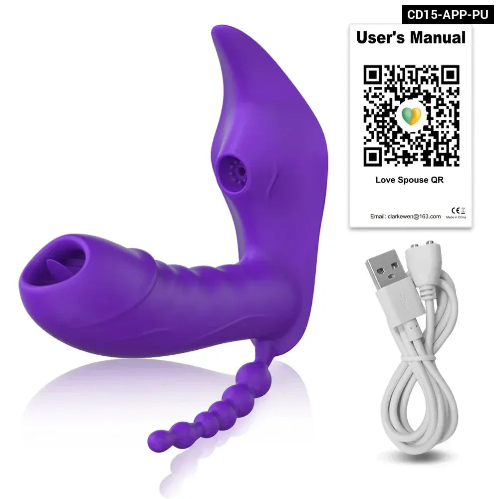 Wireless Remote Control Dildo Vibrator 3 In 1 Stimulator