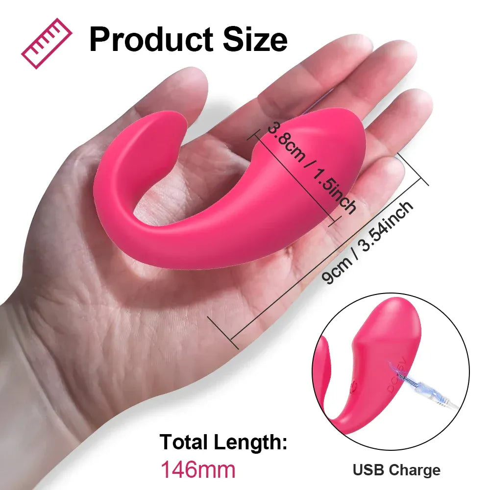 Wireless Vibrating Dildo for Couples - Bluetooth Control